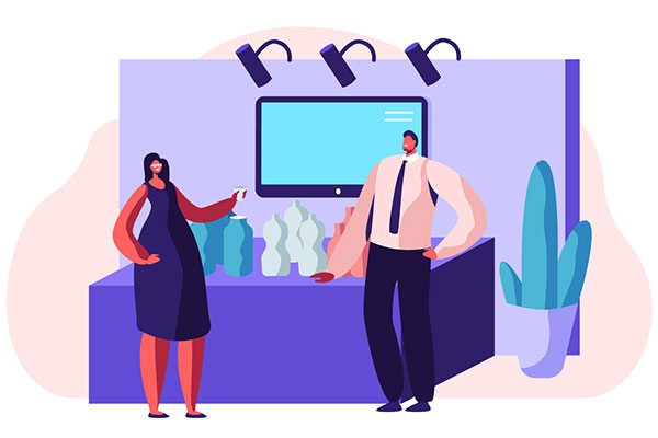 Illustration des conseils et astuces pour optimiser l'aménagement de votre stand.